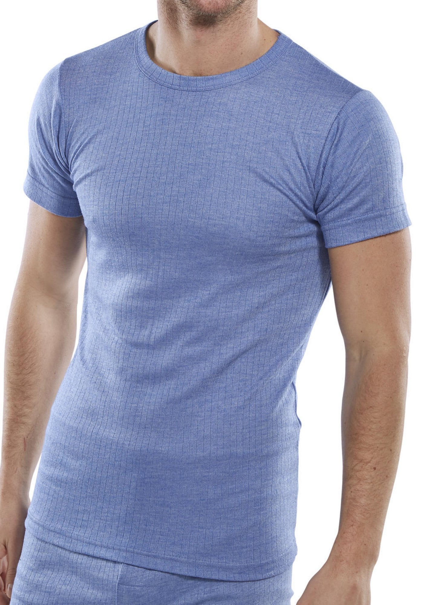 Beeswift Short Sleeve Thermal Vest Blue 2XL