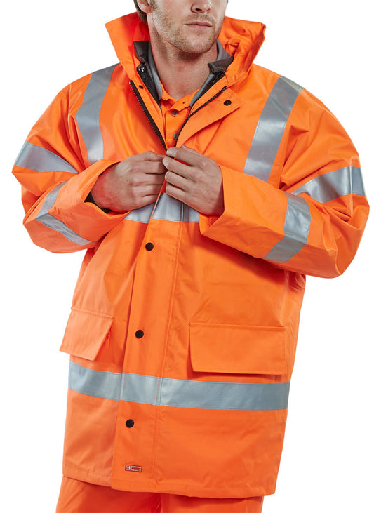 Beeswift 4 In 1 Jacket and Bodywarmer Orange 2XL