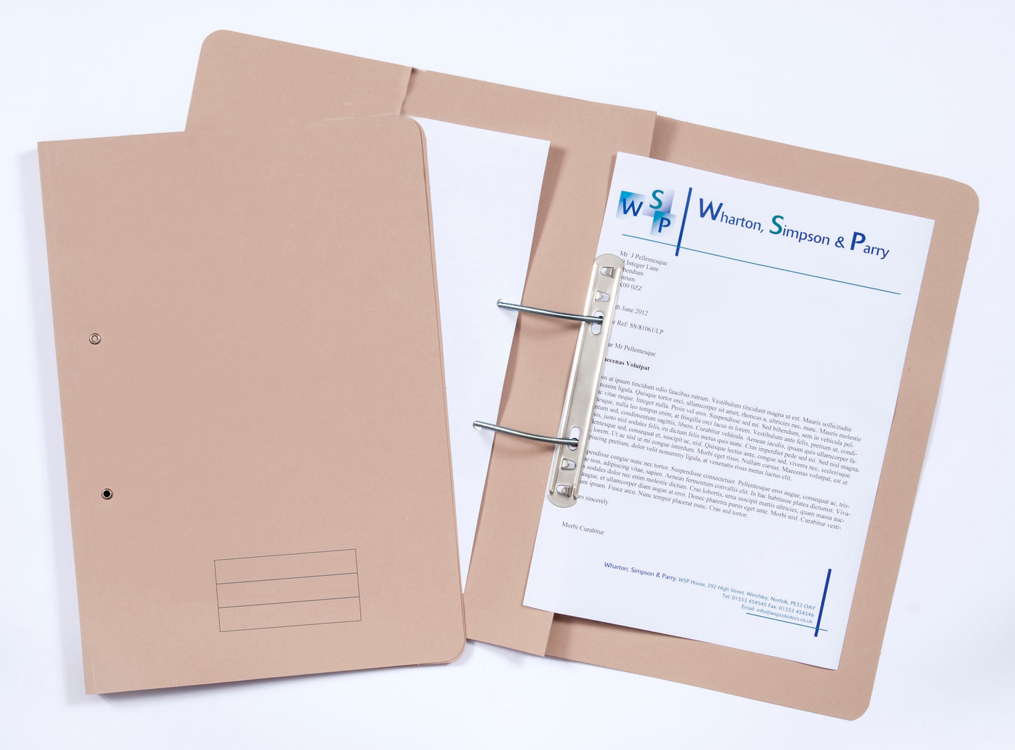 Exacompta Pocket Spring File Manilla Foolscap 285gsm Buff (Pack 25) - TPFM-BUFZ