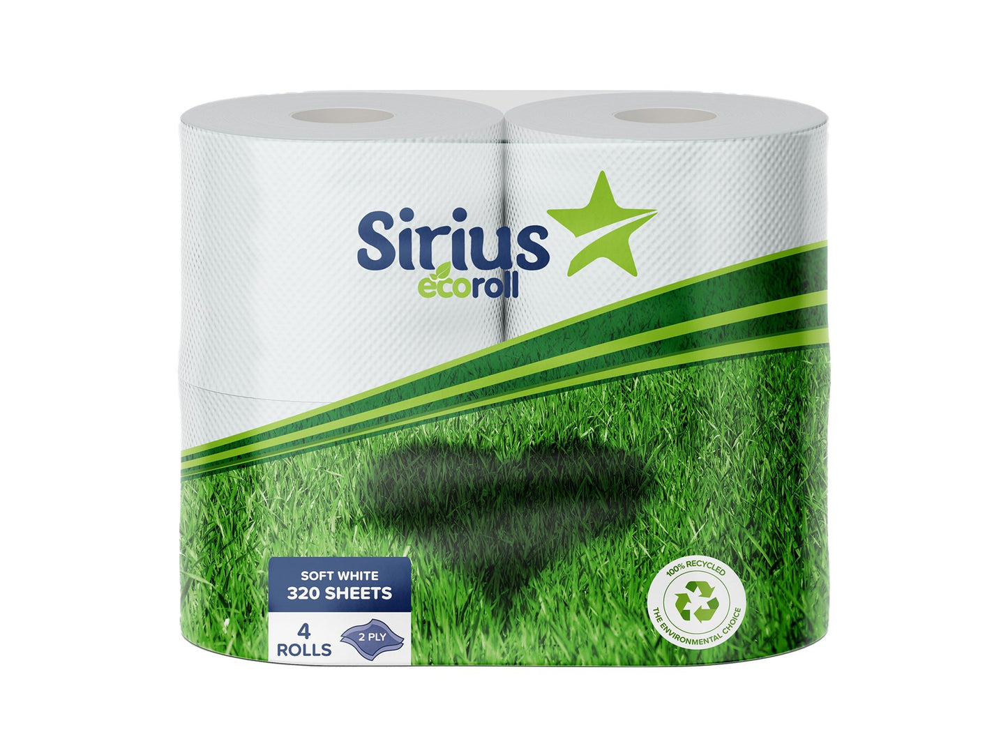 2 ply white 320 sheet toilet rolls - 9 packs of 4 rolls