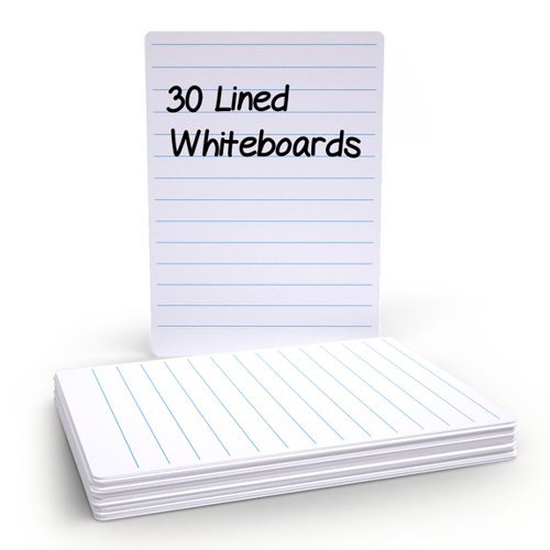 Basics Economy Drywipe Boards Lined A4 PK30 - WBL30