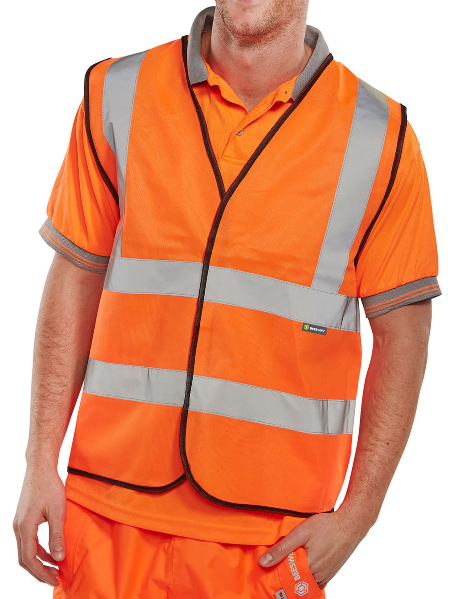 Beeswift Hi Viz Waistcoat Full App. G Orange 3XL