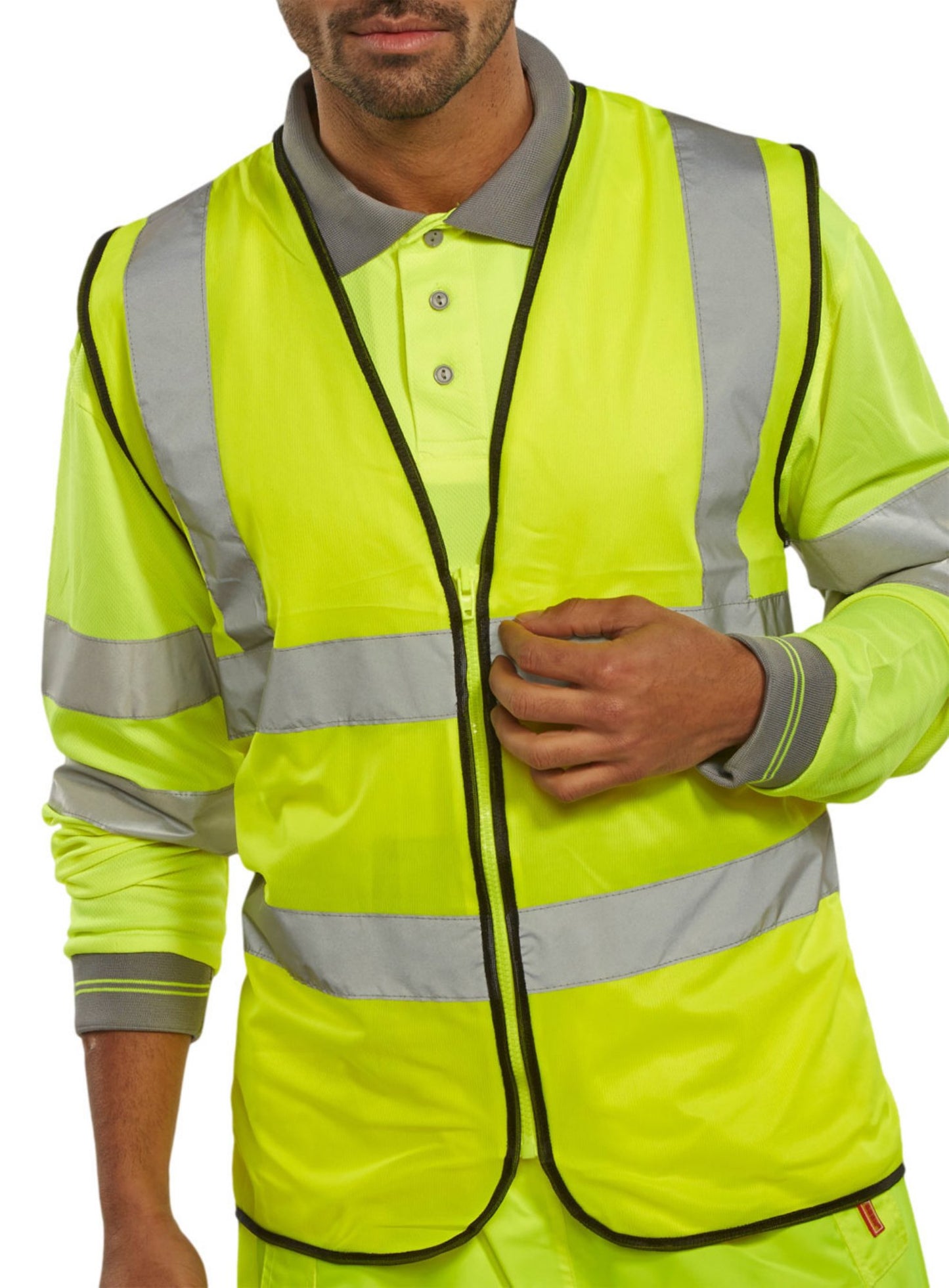 Beeswift Hi Viz Waistcoat Zip Fastened Saturn Yellow 3XL