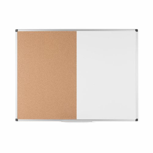 Bi-Office Maya Combination Board Cork/Magnetic Whiteboard Aluminium Frame 900x600mm - XA0303170 DD