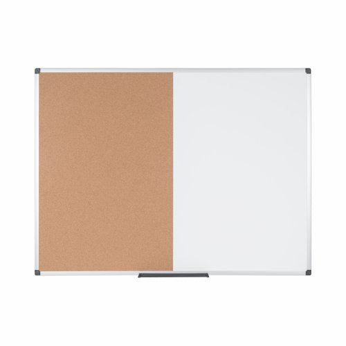 Bi-Office Maya Combination Board Cork/Non Magnetic Whiteboard Aluminium Frame 1200x900mm - XA0502170 DD