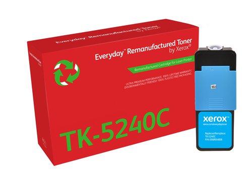 Xerox Everyday Remanufactured For Kyocera TK5240C Cyan Laser Toner 006R04808