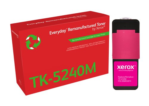 Xerox Everyday Remanufactured For Kyocera TK5240M Magenta Laser Toner 006R04810