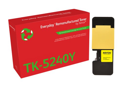 Xerox Everyday Remanufactured For Kyocera TK5240Y Yellow Laser Toner 006R04811