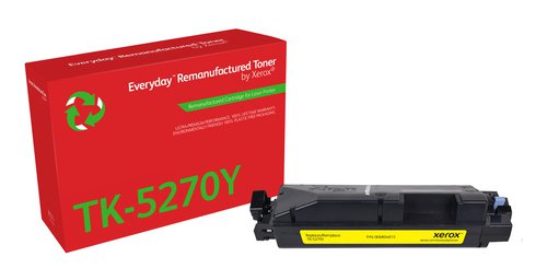 Xerox Everyday Remanufactured For Kyocera TK5270Y Yellow Laser Toner 006R04815